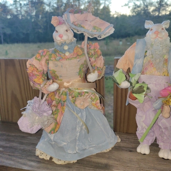 Handmade paper mache rabbits - Picture 2 of 12